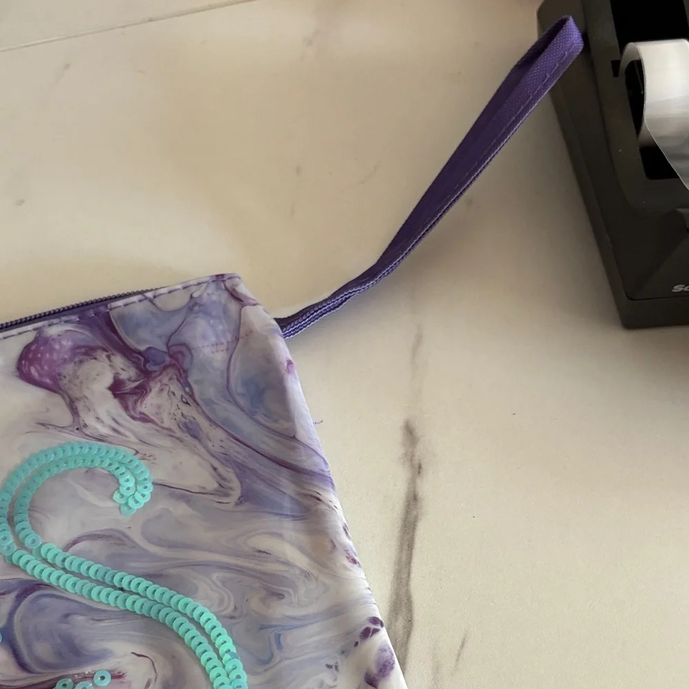 Purple and White Vibes Makeup bag